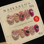 Handmade Press On Nails Short Coffin Shine life