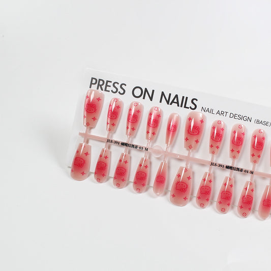 Press on nails long strip 40pcs JLS-392