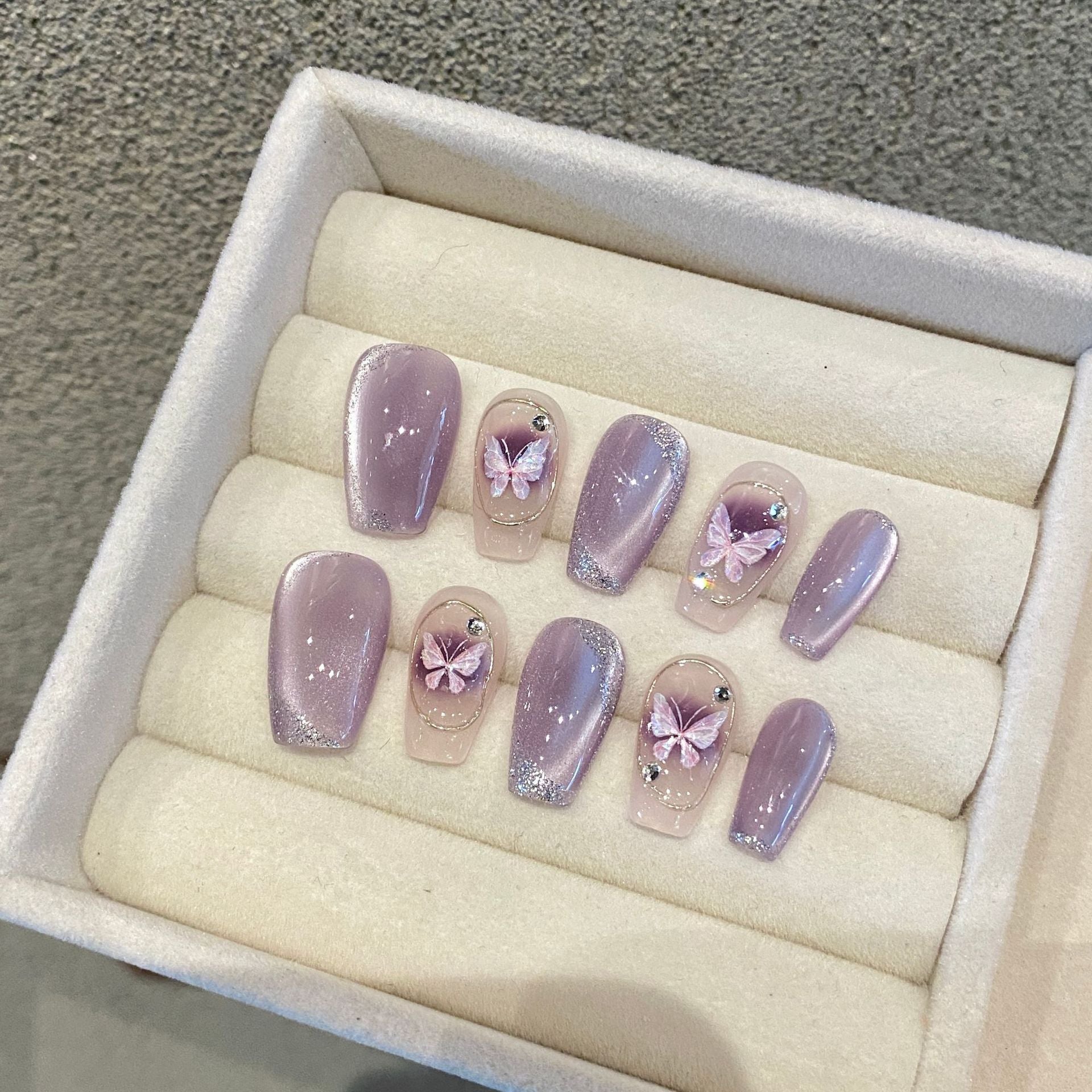 Y-H Purple Gilded Cat's Eye Butterfly 1550