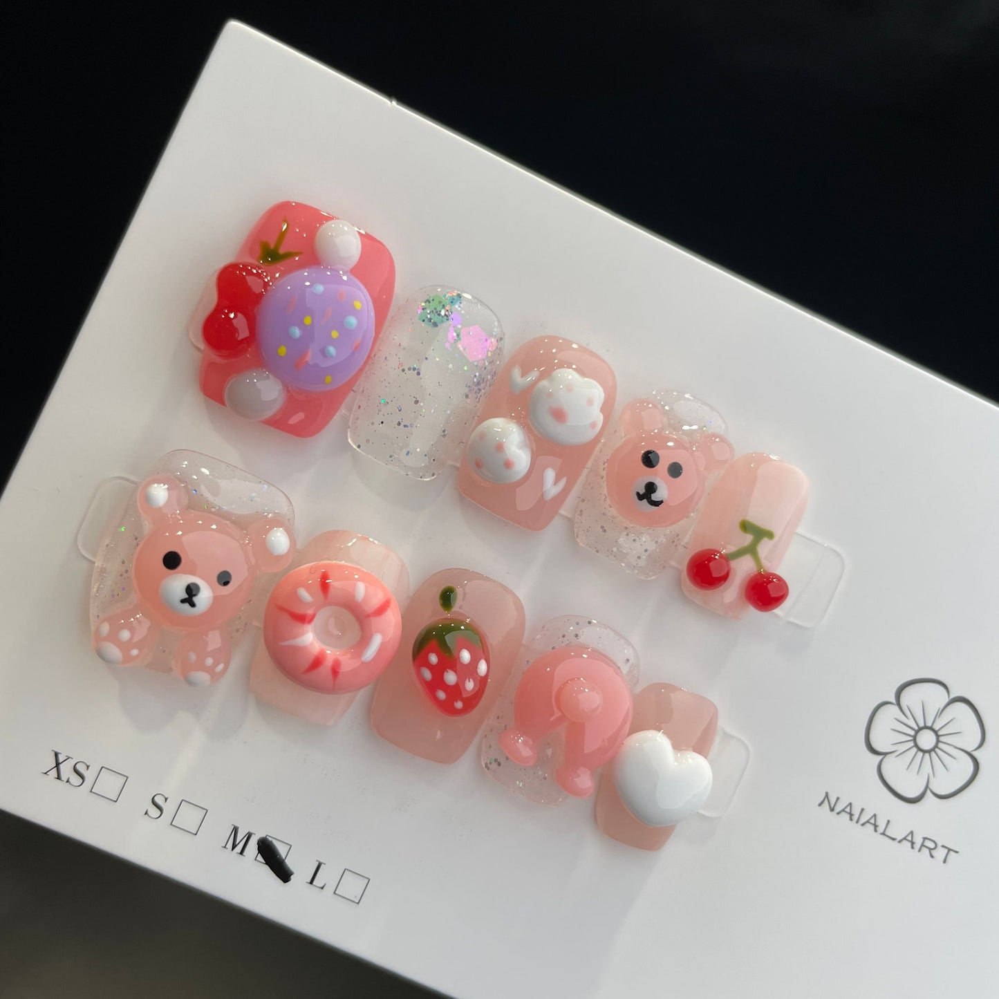 HelloKitty prensa sobre uñas tira larga 40PCS JLS-391 (copia)