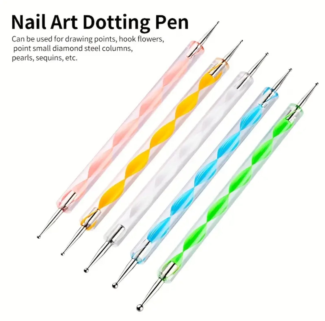 5pcs Nail Art Dotting Pen Set