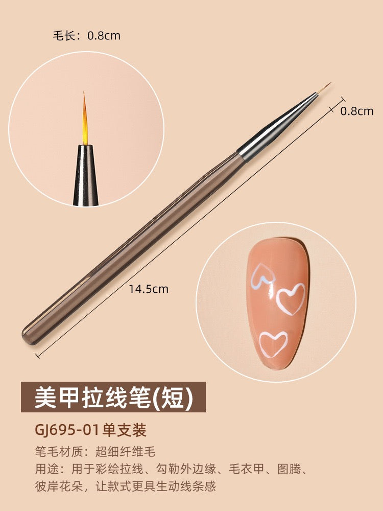 9pcs Nail Detail Paint Brushes Set