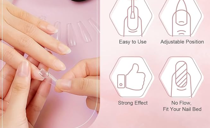 Solid Nail Glue Gel for Press On Nails