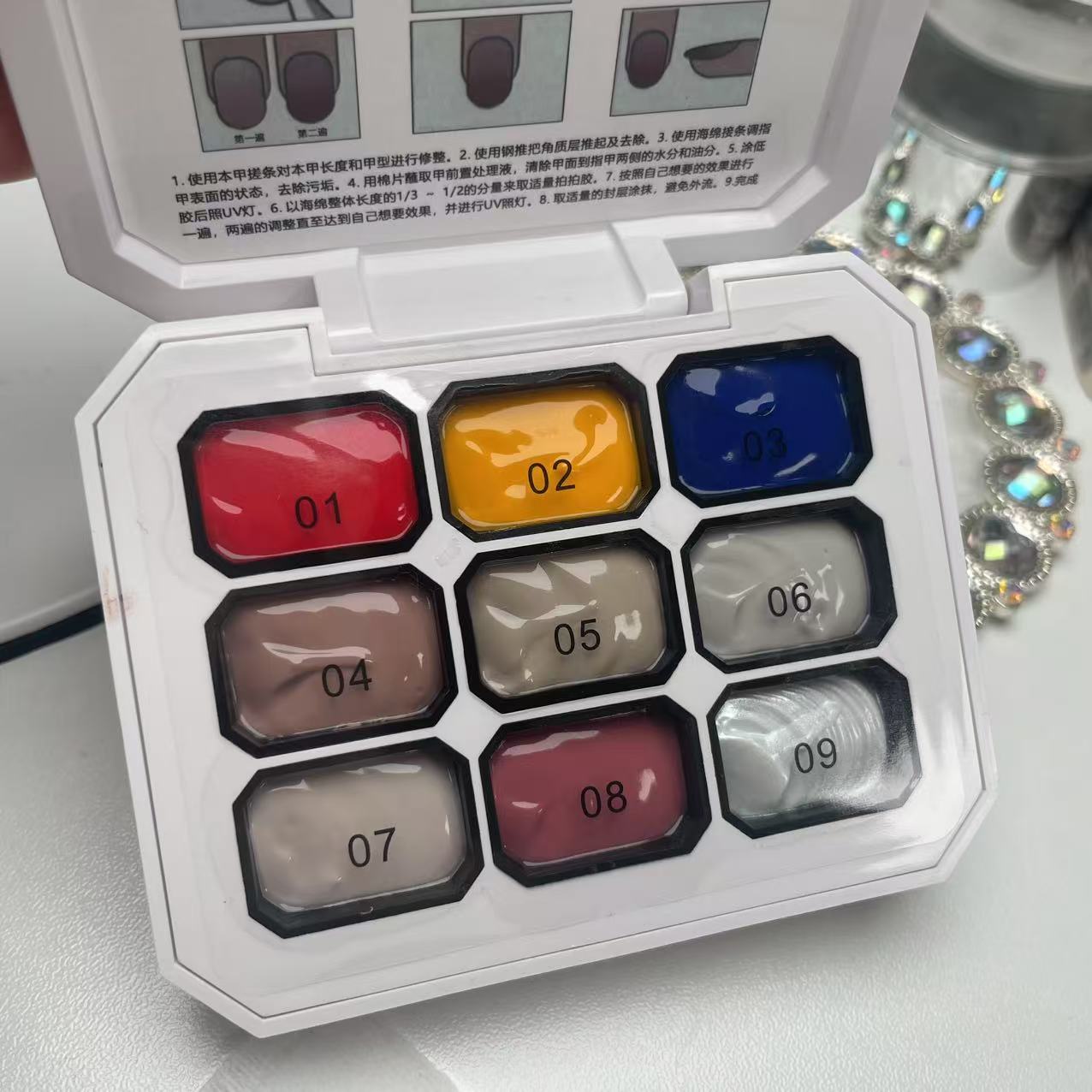 P2-Cream Gel Polish Palette-9 colors Gel Polish Set