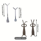 4pcs Cat Eye Nail Art Sticks - Heart & Rabbit & Bear Shaped Magnetic
