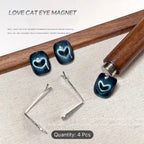 4pcs Cat Eye Nail Art Sticks - Heart & Rabbit & Bear Shaped Magnetic