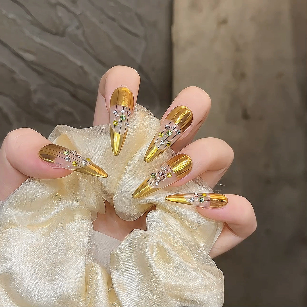 Y-H hand made press on nails Glamour 2028