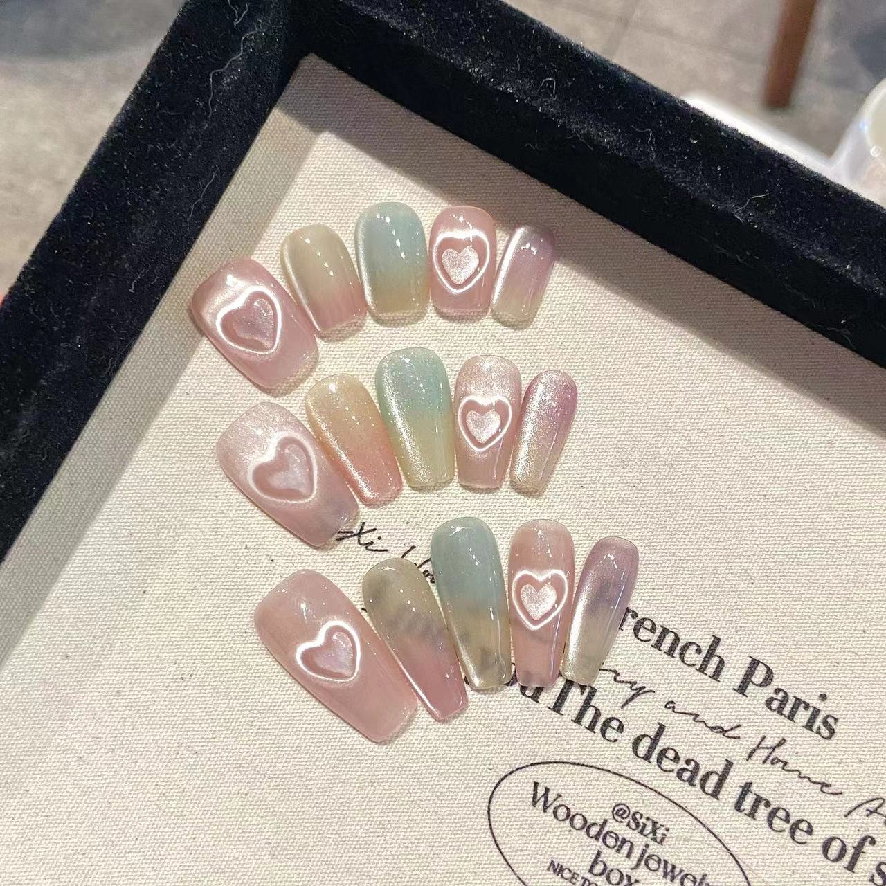 Y-H hand made press on nails Dream Bubble 2056