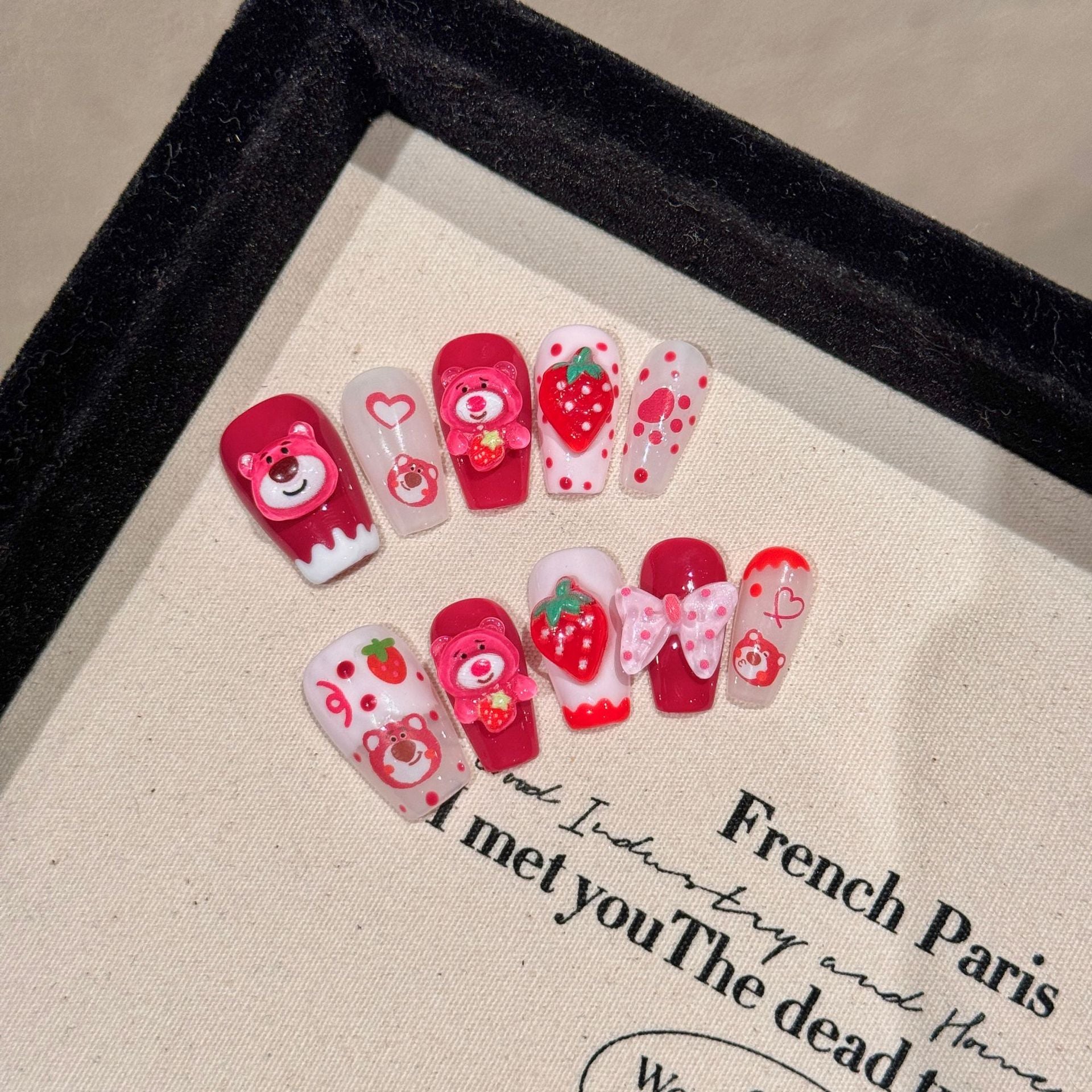 Y-H Fluffy Strawberry Bear 2135
