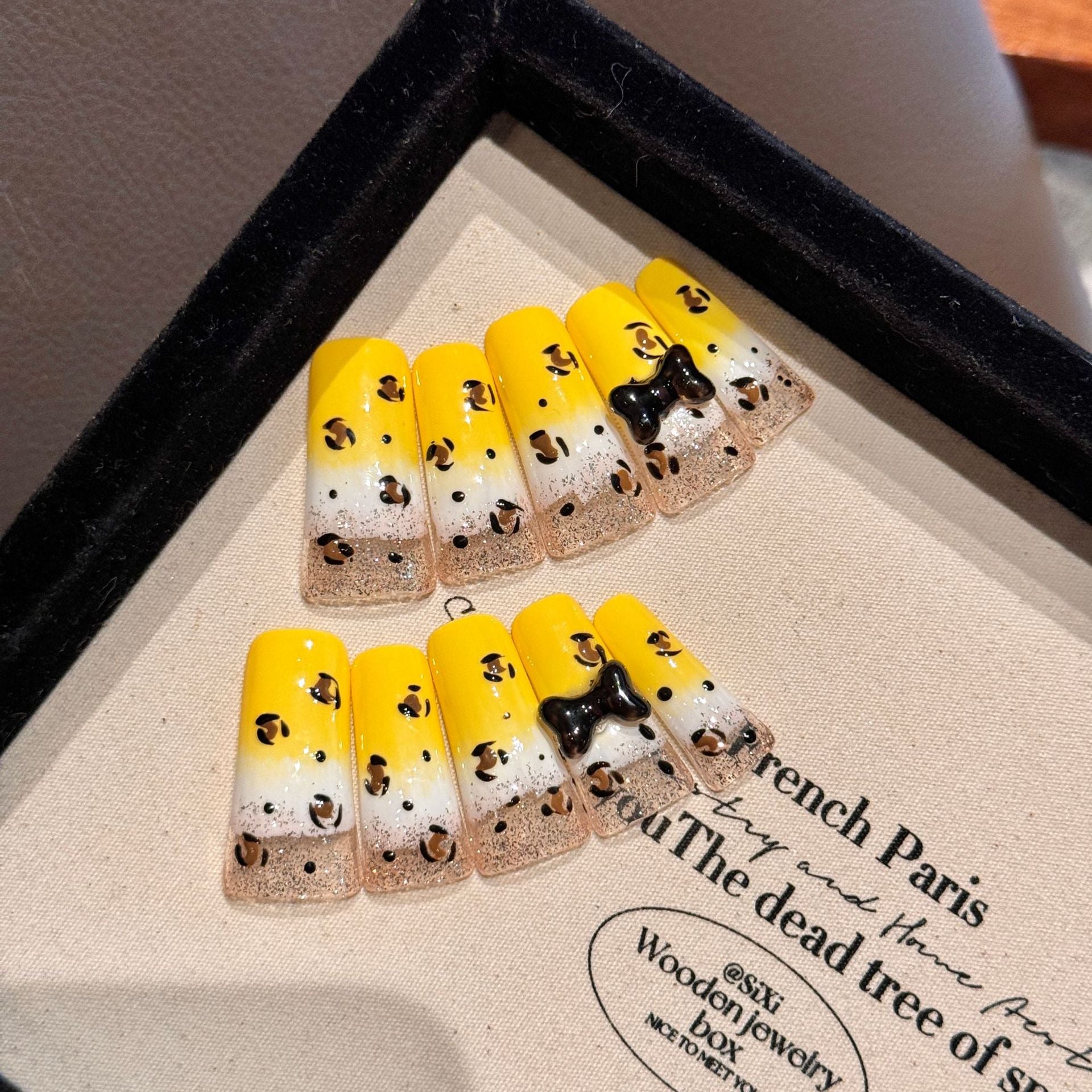 Y-H  Turmeric Gradient French Leopard 2239