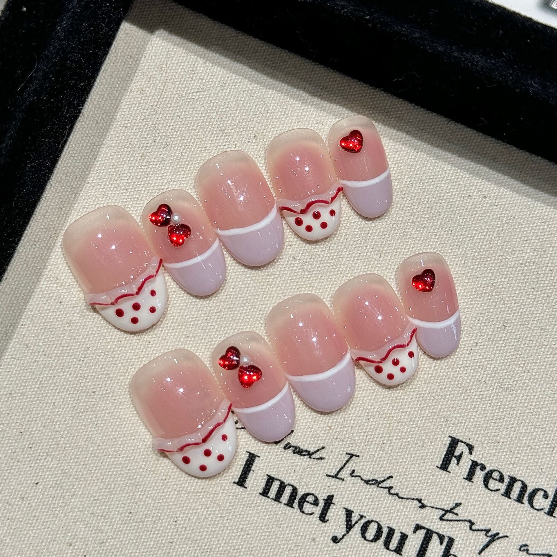 Y-H  hand made press on nails Skirt 2366