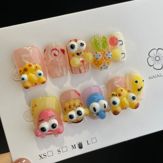 HelloKitty prensa sobre uñas tira larga 40PCS JLS-391 (copia)