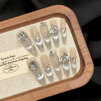 Handmade Press On Nails Long Almond The wind rises in Kirishima