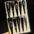Handmade Press On Nails Extra-Long Stiletto Snake's eye-YiH