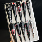 Handmade Press On Nails Extra-Long Stiletto Snake's eye-YiH