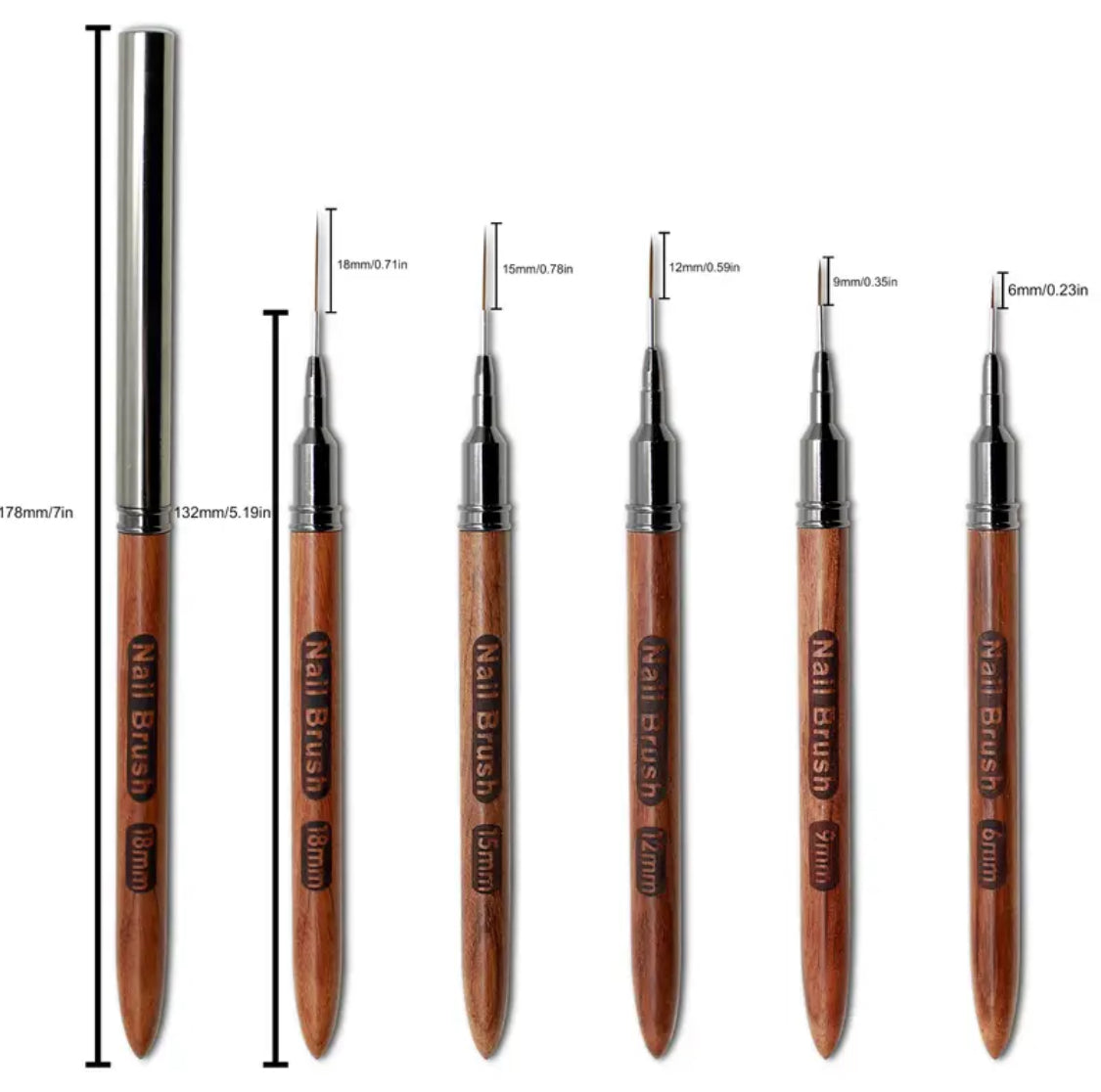 5pcs Nail Art Liner Brushes Set