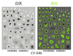 9pcs  Glow-in-the-Dark Halloween Nail Stickers