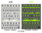 9pcs  Glow-in-the-Dark Halloween Nail Stickers