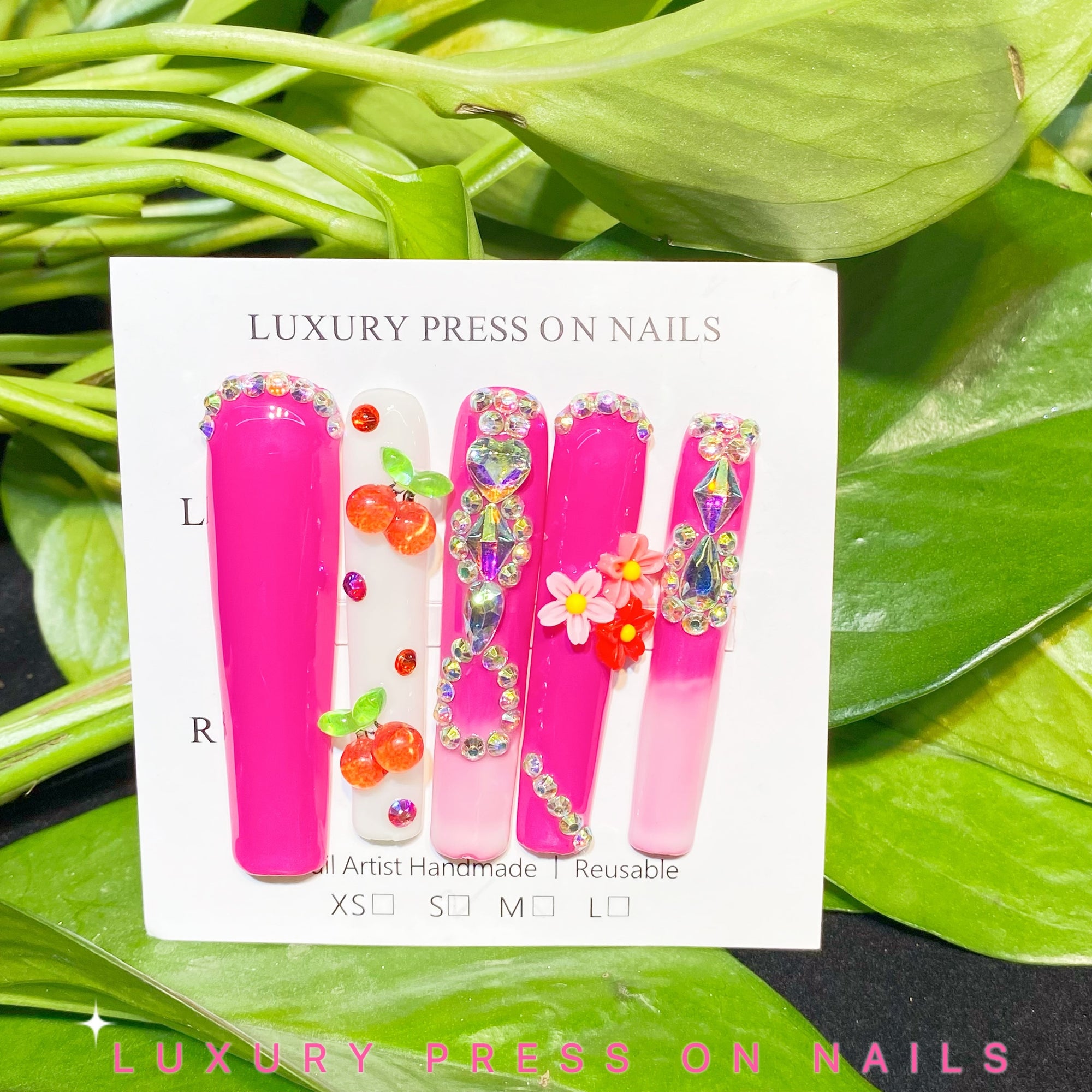 Xtra long press on nails YN-L078