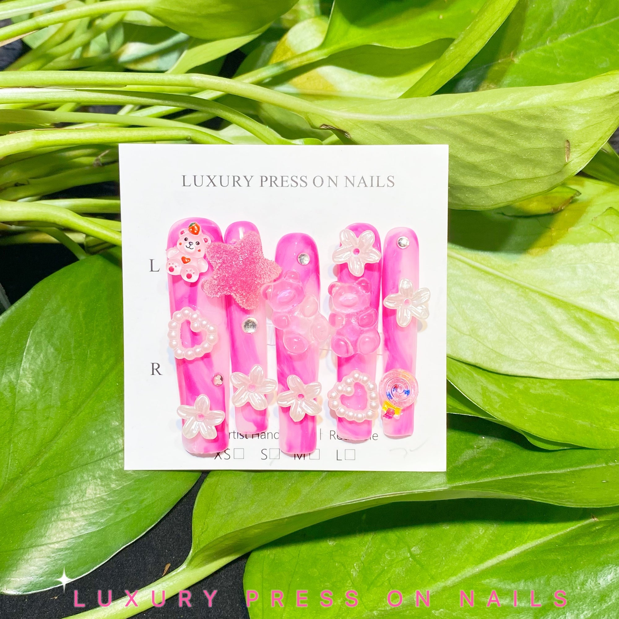 Xtra long press on nails YN-M049