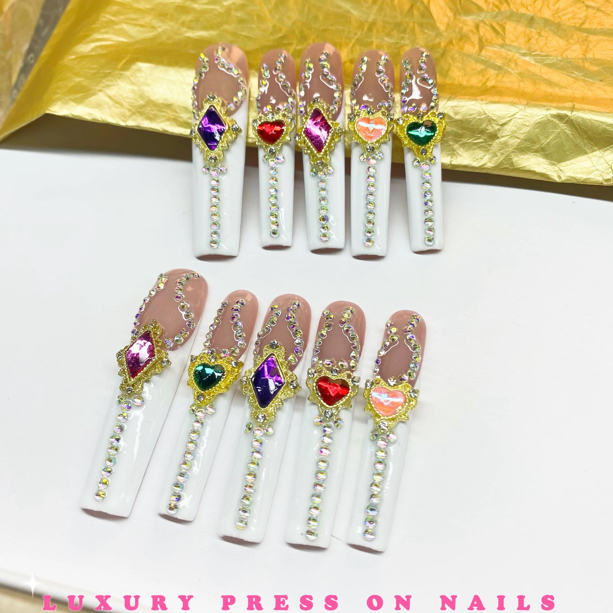 Xtra long press on nails YN-N006