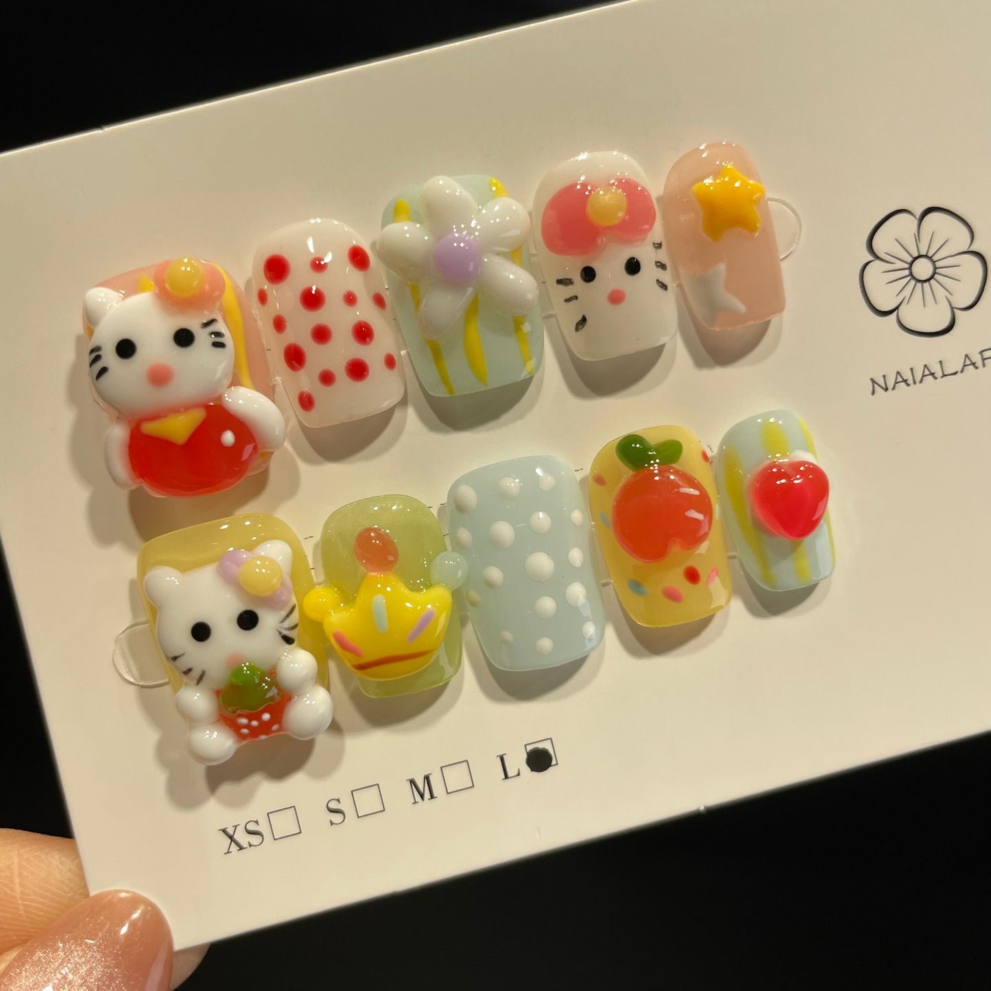 HelloKitty prensa sobre uñas tira larga 40PCS JLS-391 (copia)