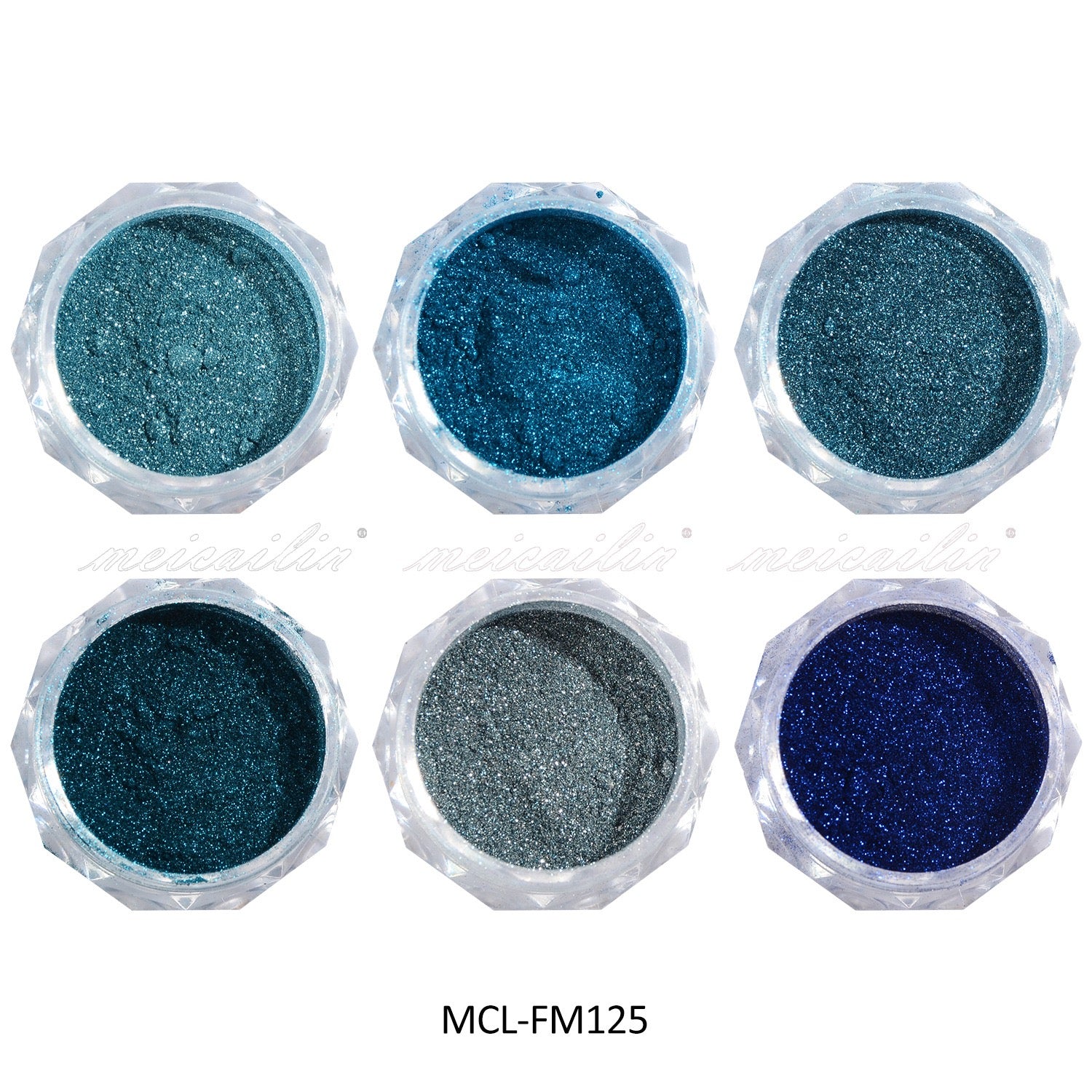6 pcs/set Magic Mirror Nail Art Powder