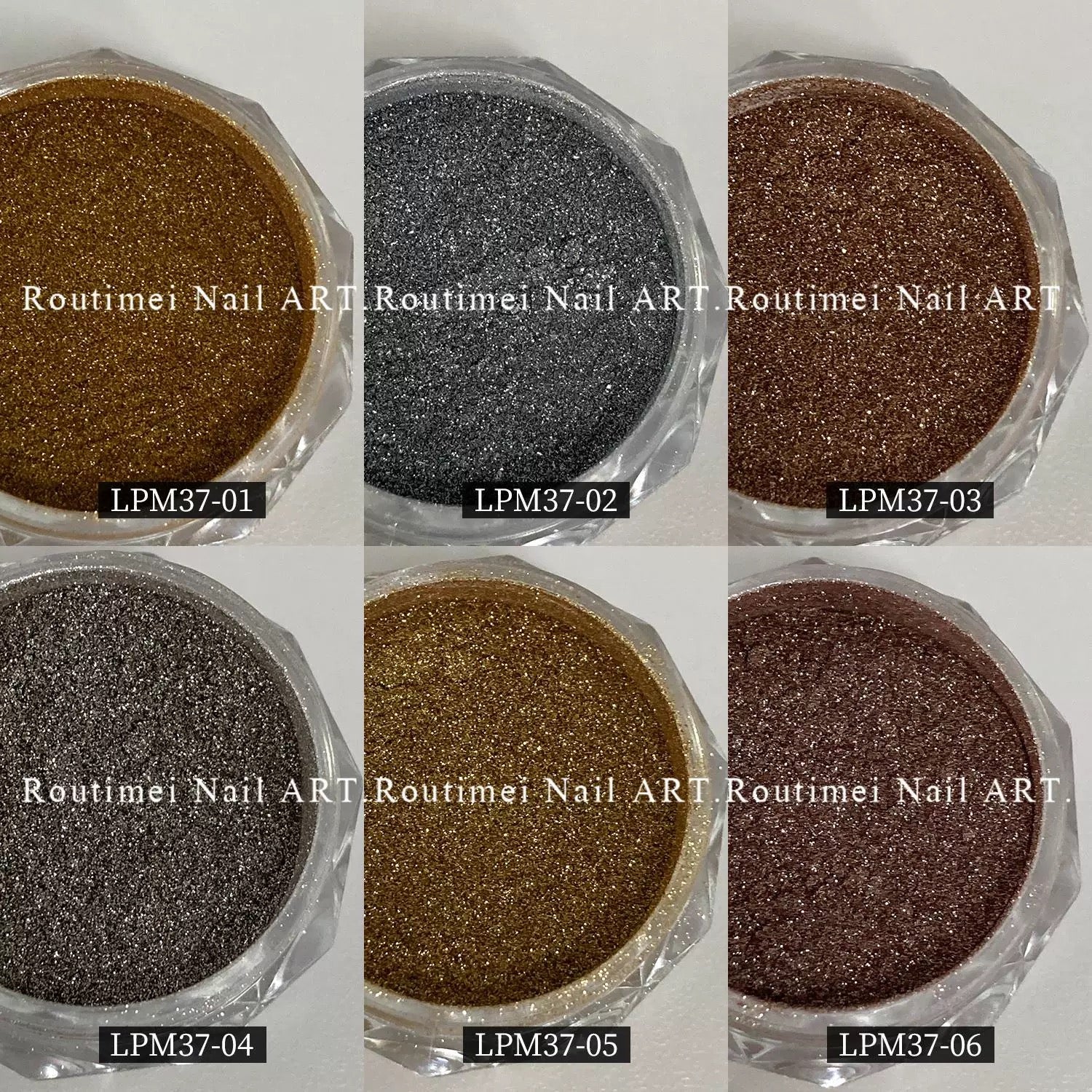 6 pcs/set Magic Mirror Nail Art Powder