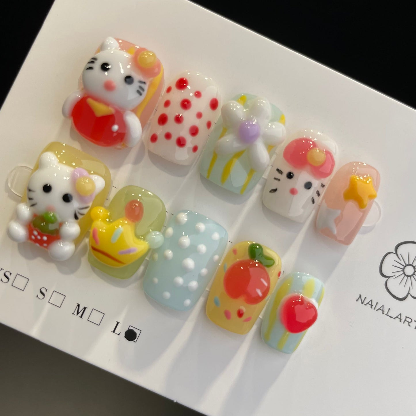 HelloKitty prensa sobre uñas tira larga 40PCS JLS-391 (copia)