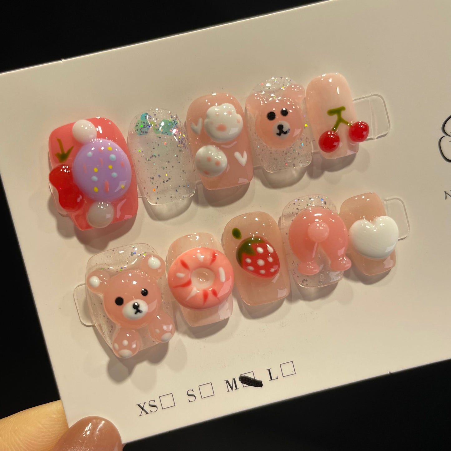 HelloKitty prensa sobre uñas tira larga 40PCS JLS-391 (copia)