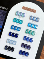 12-color Nail Art Gel Polish Set: Circadian Cat’s Eye