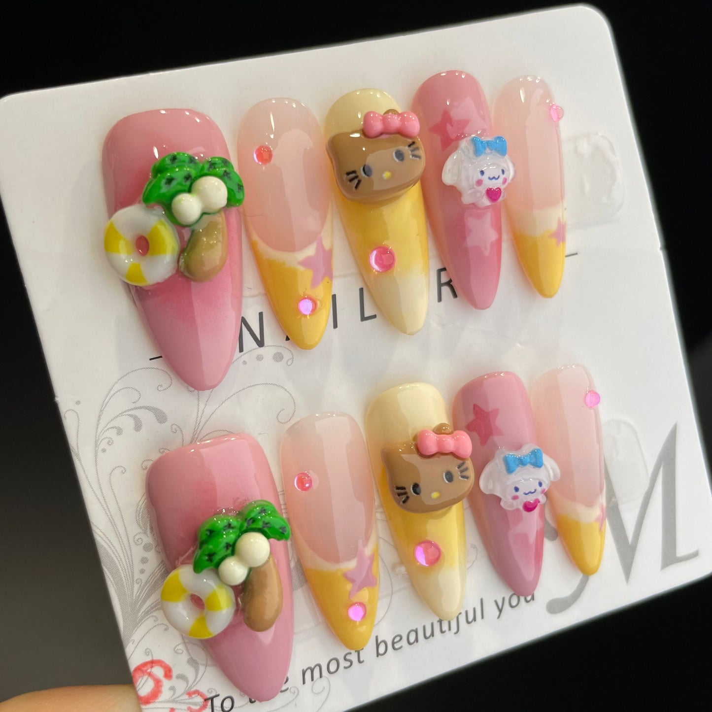 HelloKitty prensa sobre uñas tira larga 40PCS JLS-391 (copia)