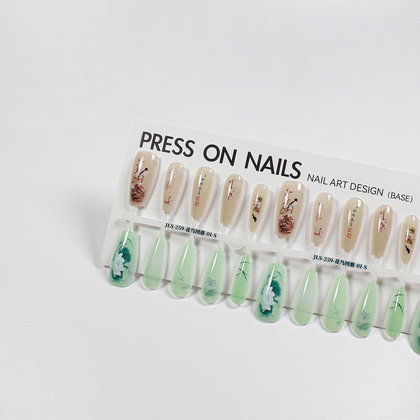 Press on nails long strip 40pcs JLS-259