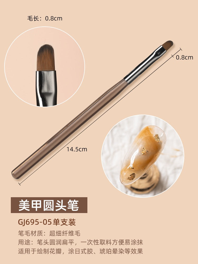9pcs Nail Detail Paint Brushes Set