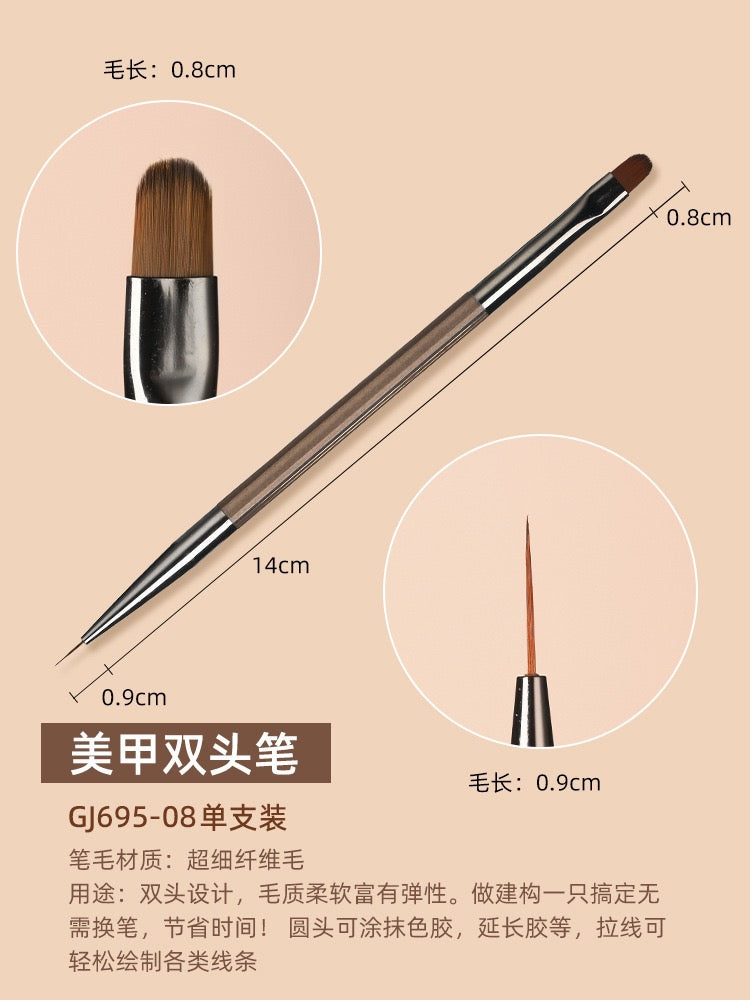 9pcs Nail Detail Paint Brushes Set