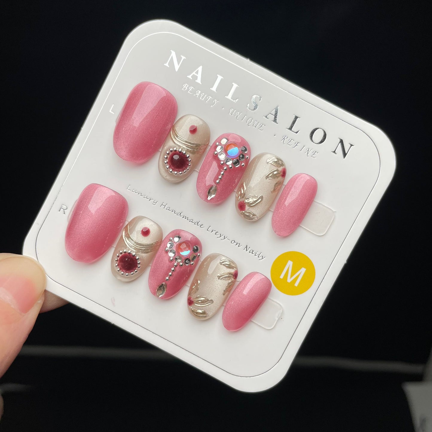 Handmade Press On Nails Short Oval Nobility