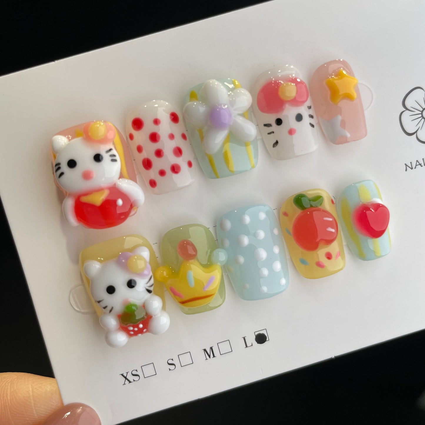 HelloKitty prensa sobre uñas tira larga 40PCS JLS-391 (copia)