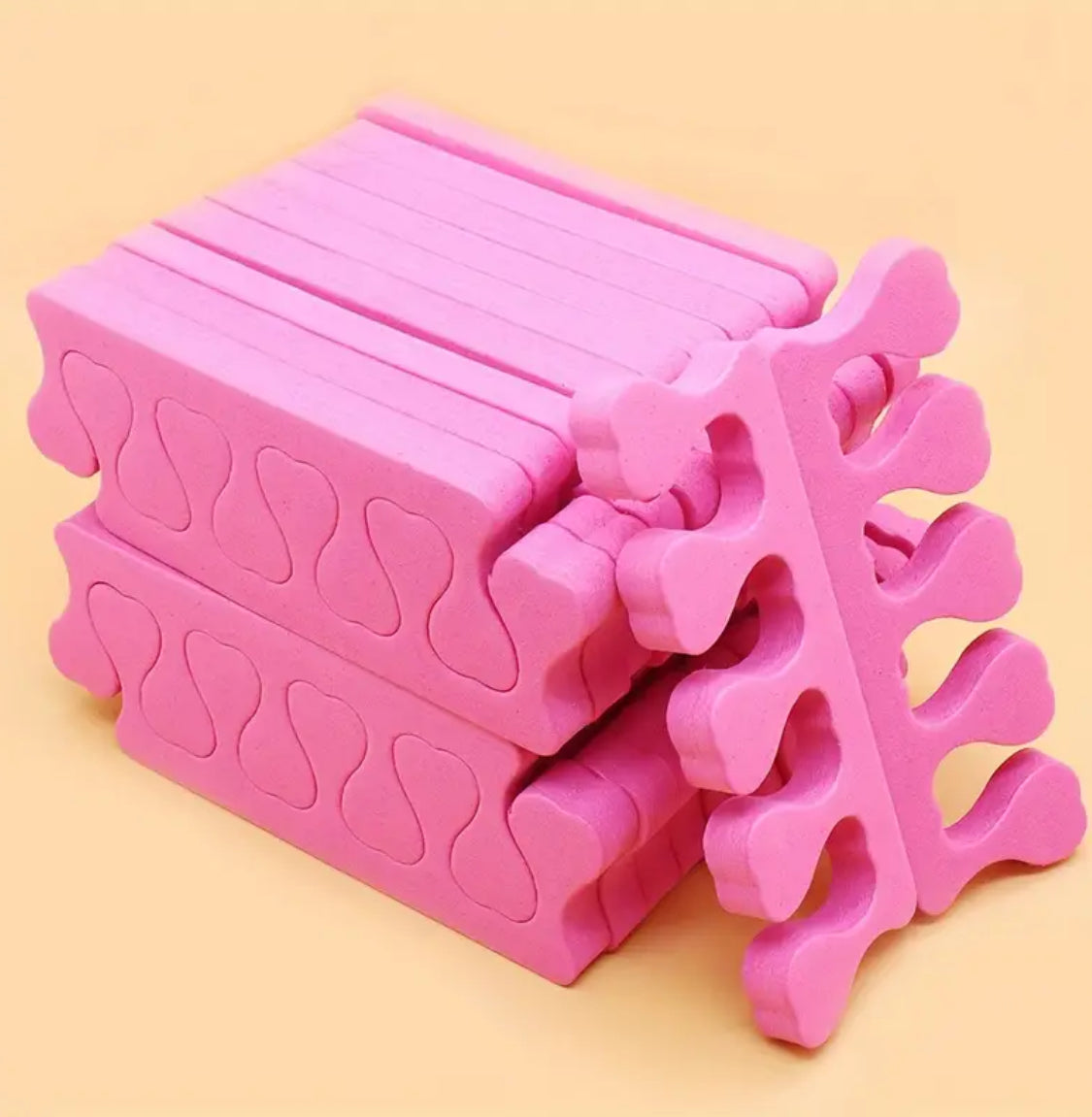 50/pcs、100pcs/set Pink Soft Sponge Finger & Toe Separators Set