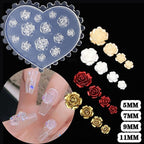 3D Rose Flower Nail Epoxy Resin Mold