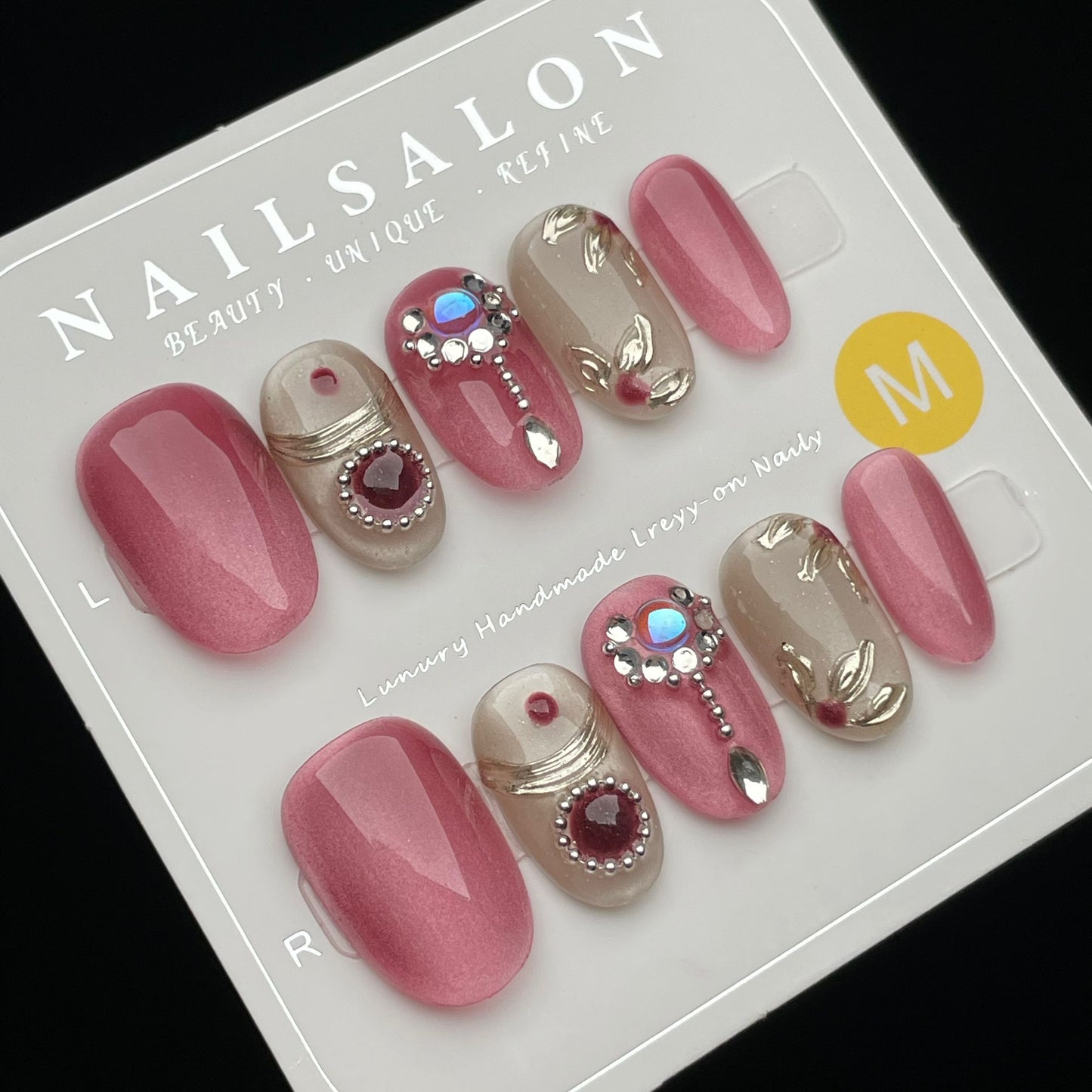 Handmade Press On Nails Short Oval Nobility