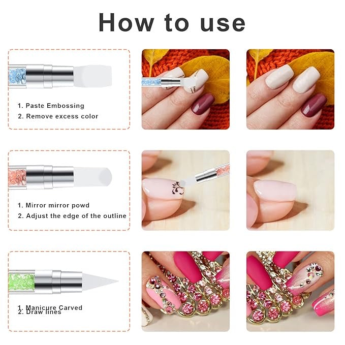 Sillicone brush/Nail Art Sculpture Pen