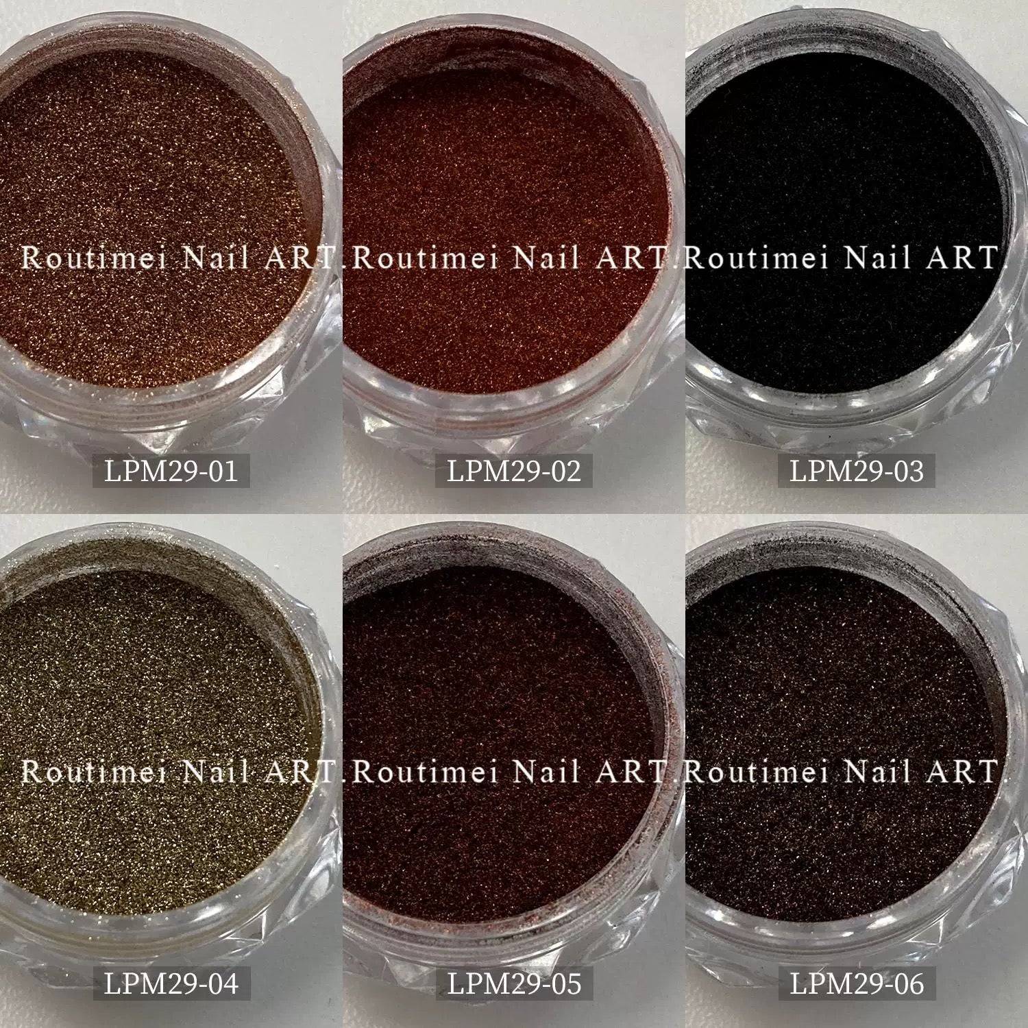 6 pcs/set Magic Mirror Nail Art Powder