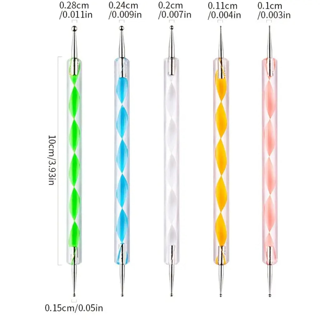 5pcs Nail Art Dotting Pen Set