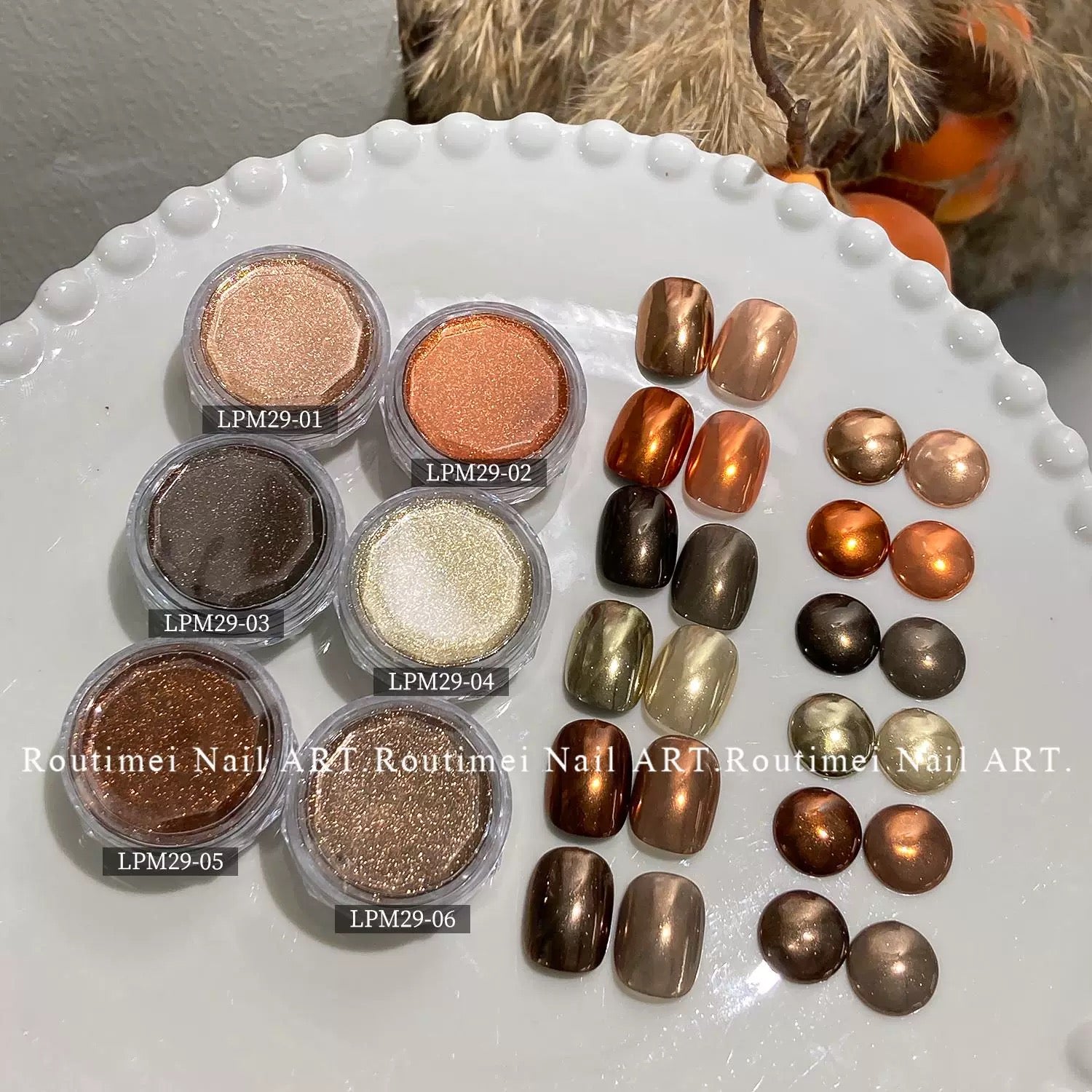 6 pcs/set Magic Mirror Nail Art Powder