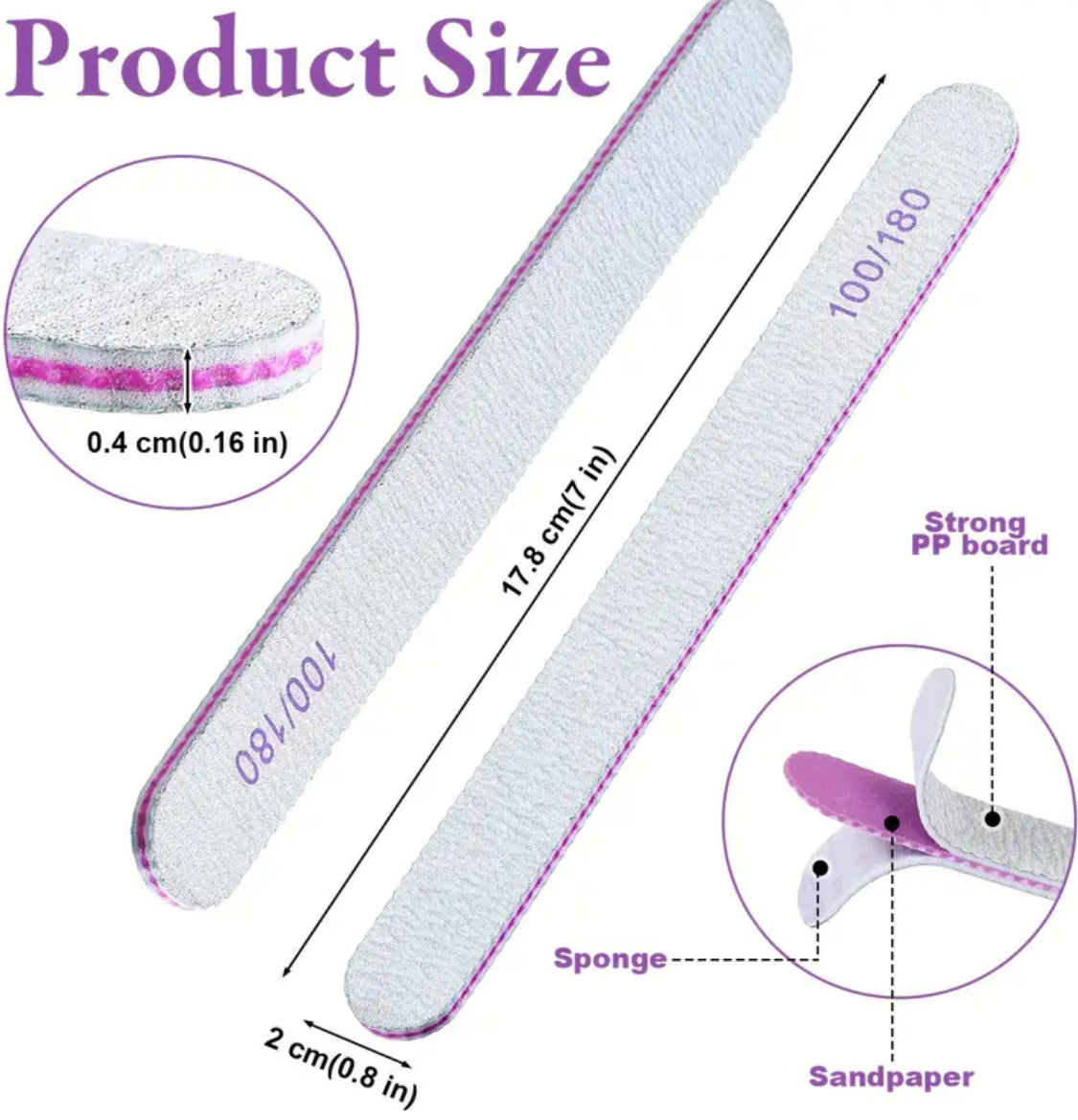 Purple-gray Nail Files