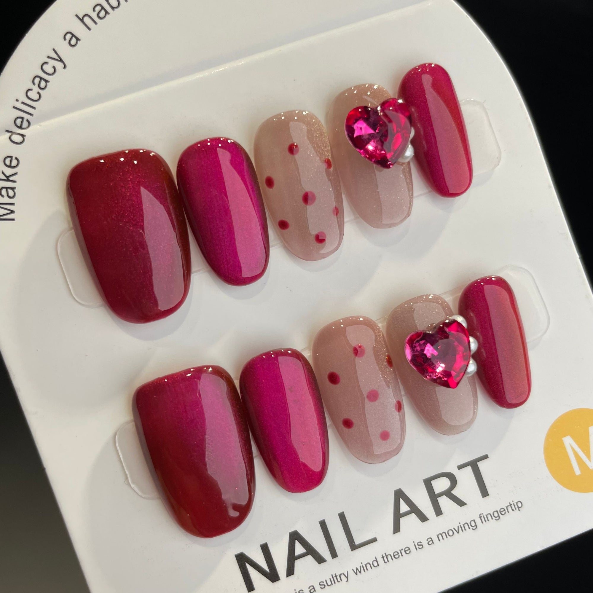 Handmade Press On Nails Short Oval Big love