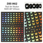 7pcs Gold Foil Butterfly Nail Stickers