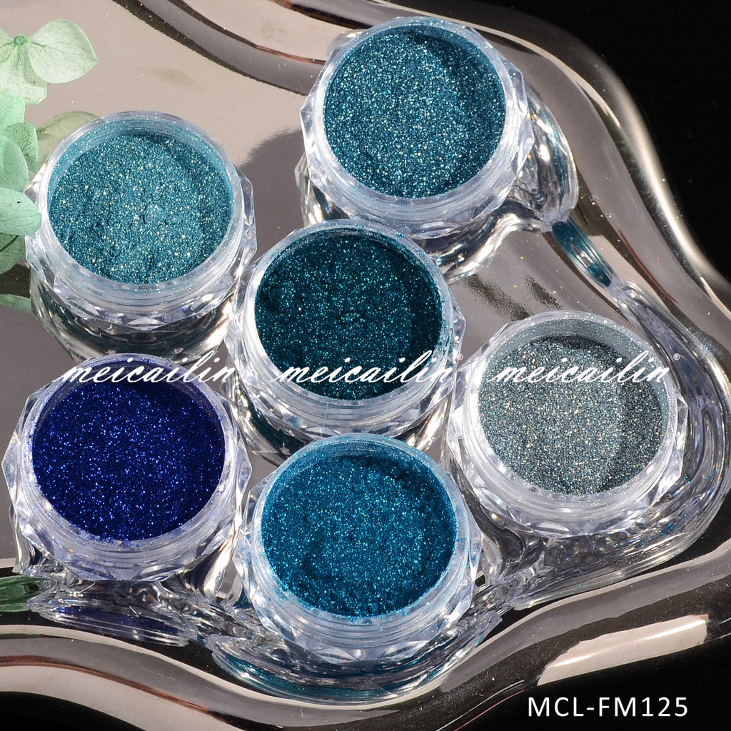 6 pcs/set Magic Mirror Nail Art Powder