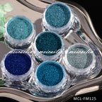 6 pcs/set Magic Mirror Nail Art Powder
