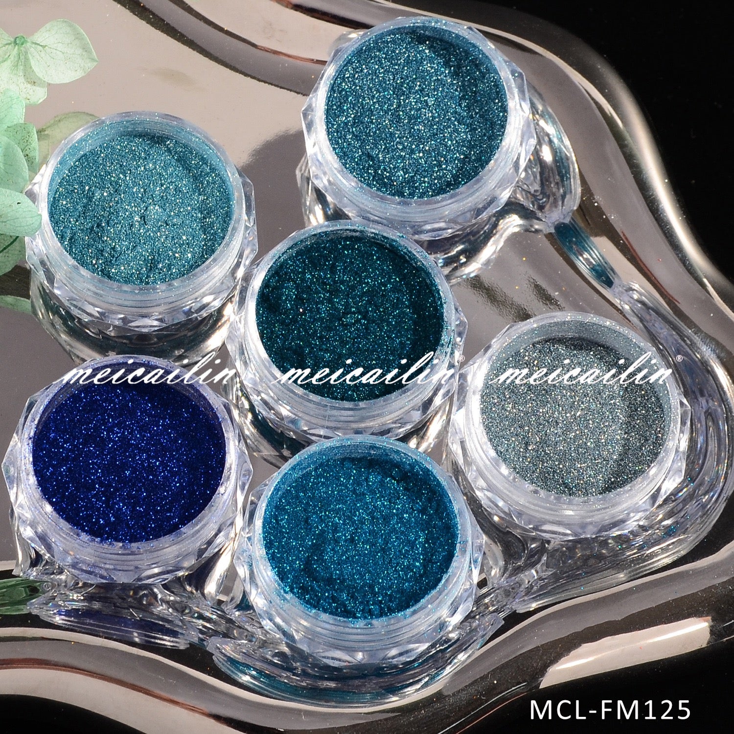 6 pcs/set Magic Mirror Nail Art Powder